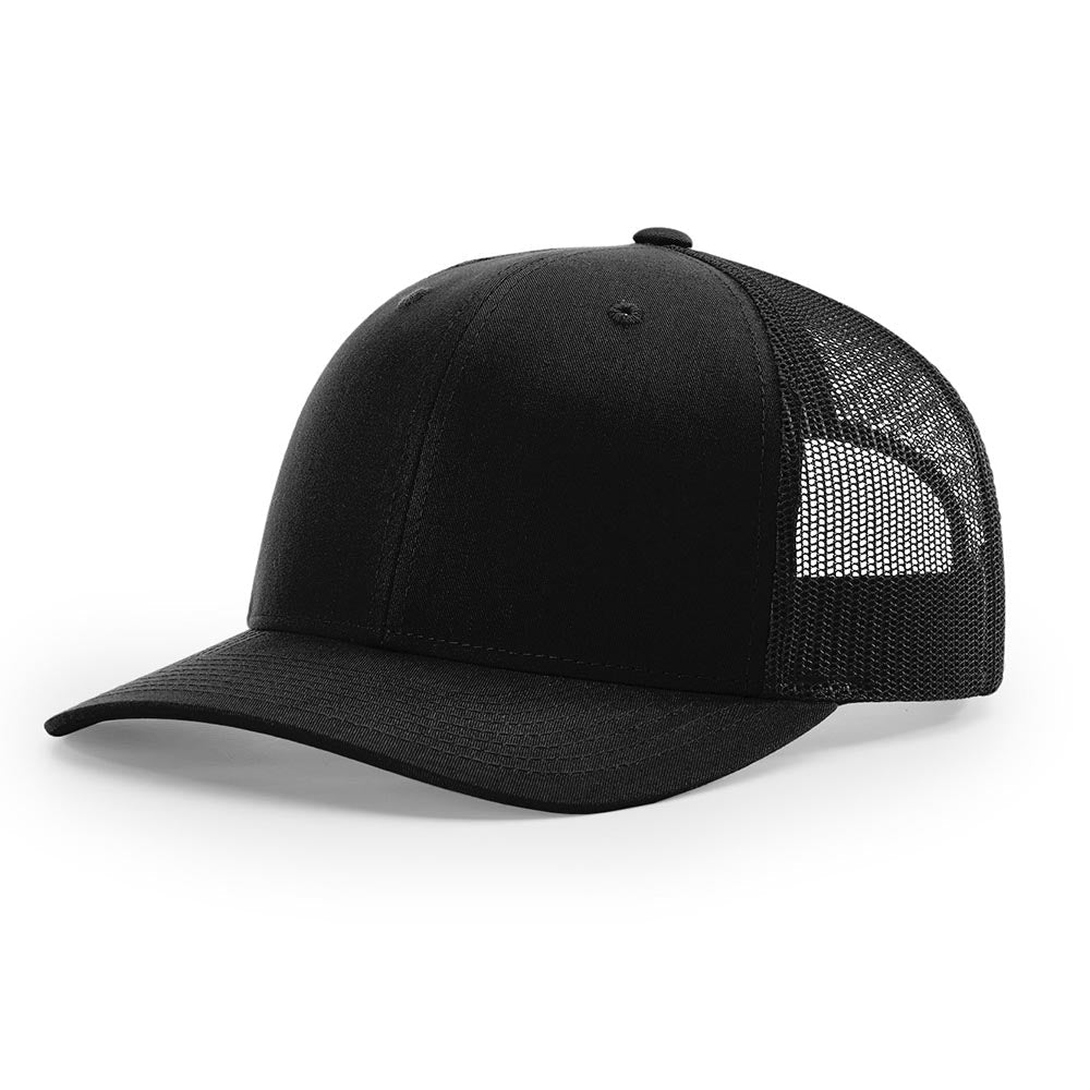 Richardson 112 Snapback Trucker Cap With Custom Leather Patch