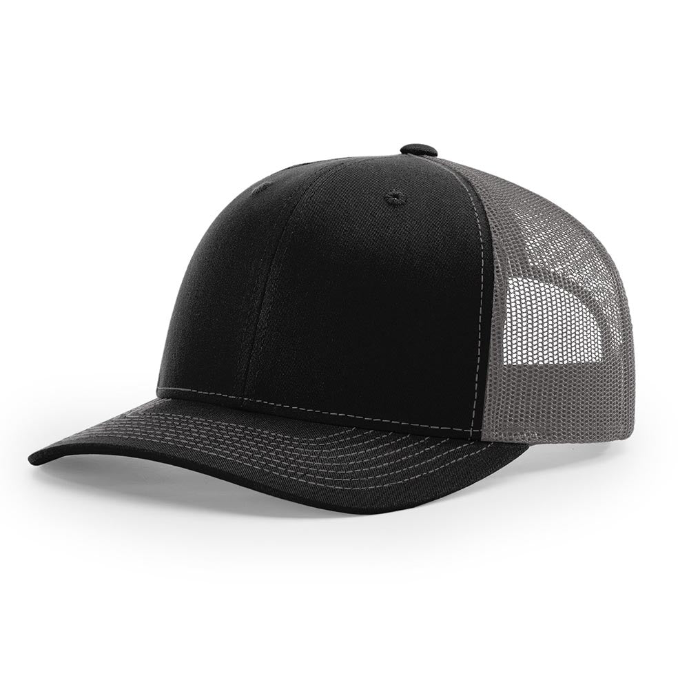 Richardson 112 Snapback Trucker Cap With Custom Leatherette Patch