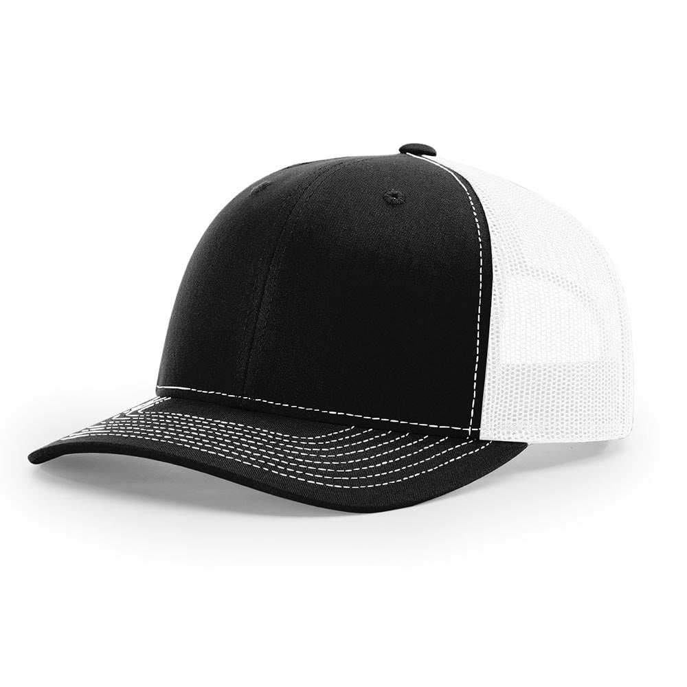 Richardson 112 Snapback Trucker Cap With Custom Leatherette Patch