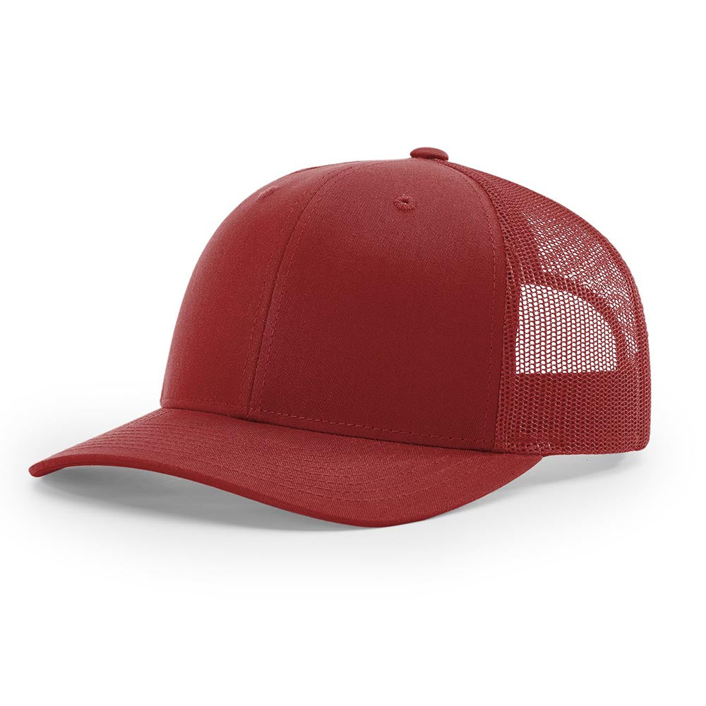 Richardson 112 Snapback Trucker Cap With Custom Leatherette Patch