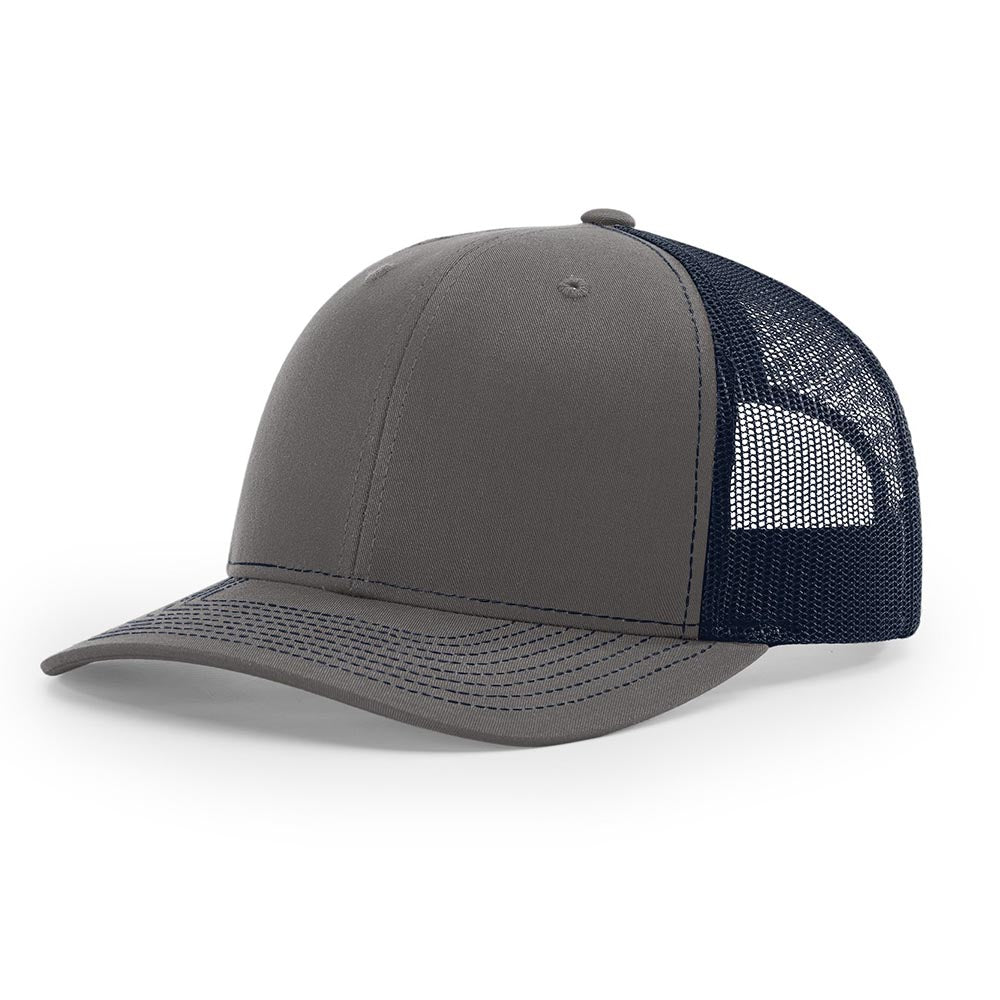Richardson 112 Snapback Trucker Cap With Custom Leatherette Patch