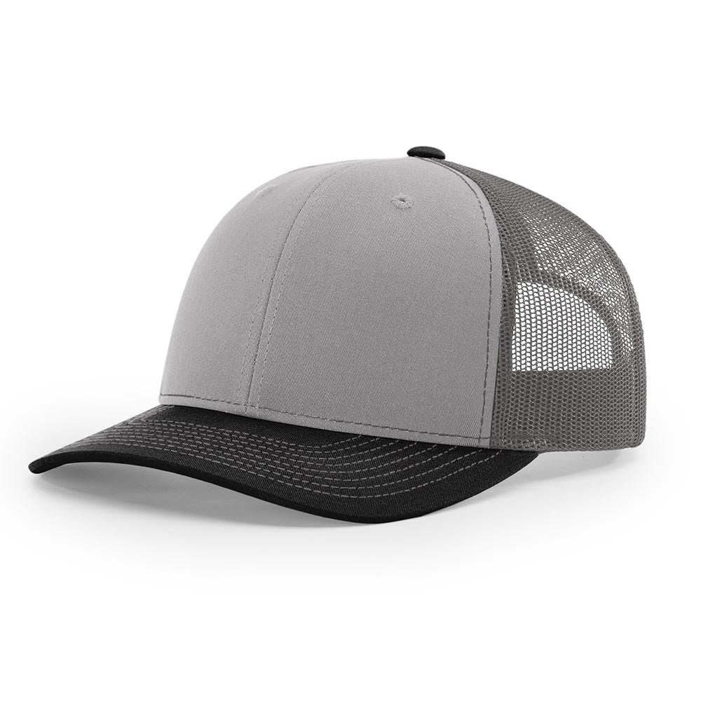 Richardson 112 Snapback Trucker Cap With Custom Leatherette Patch