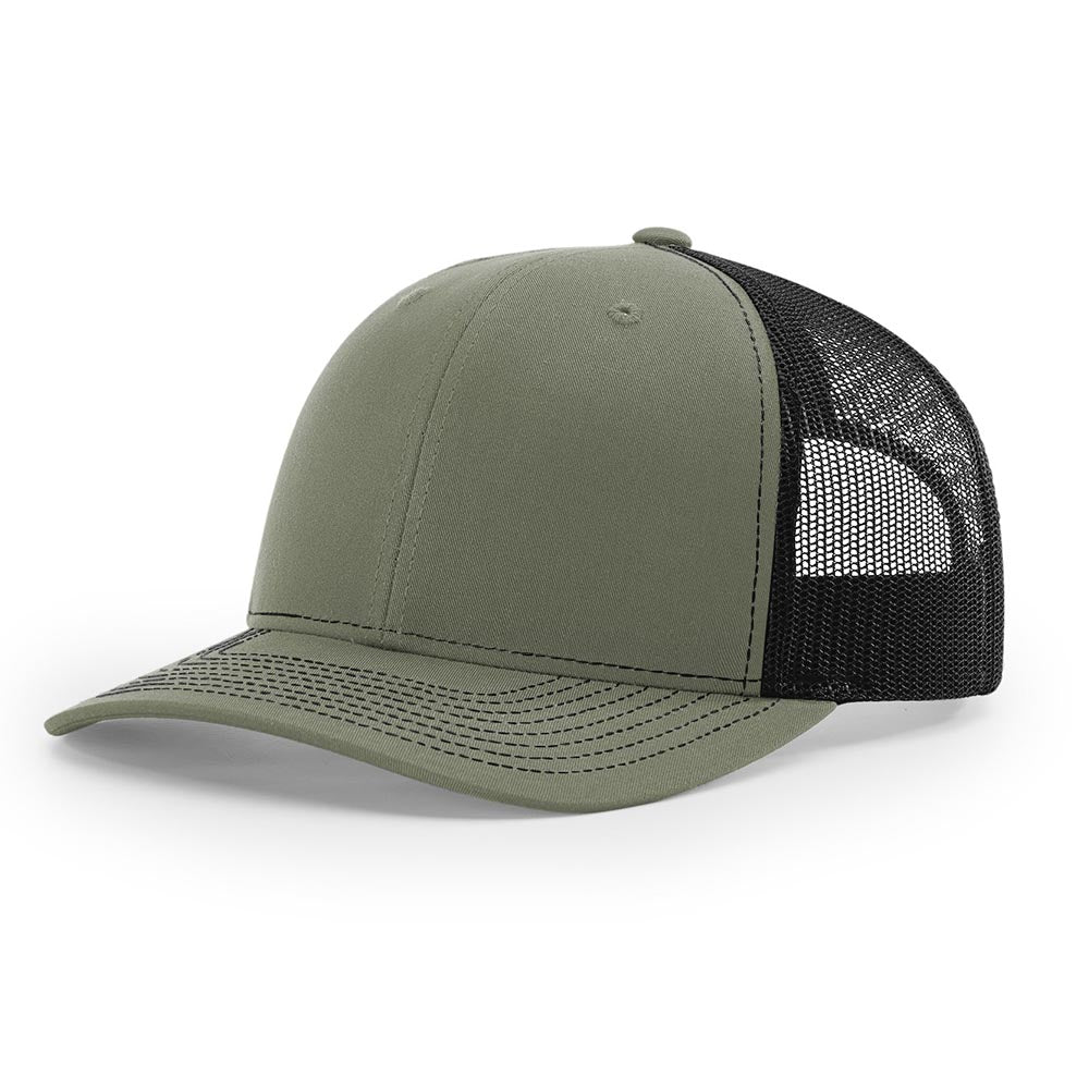 Richardson 112 Snapback Trucker Cap With Custom Leatherette Patch