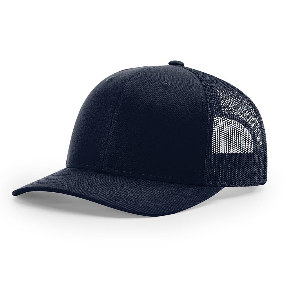 Richardson 112 Snapback Trucker Cap With Custom Leatherette Patch