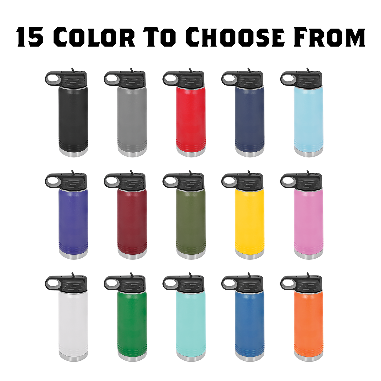 20oz Laser Engraved Water Bottle