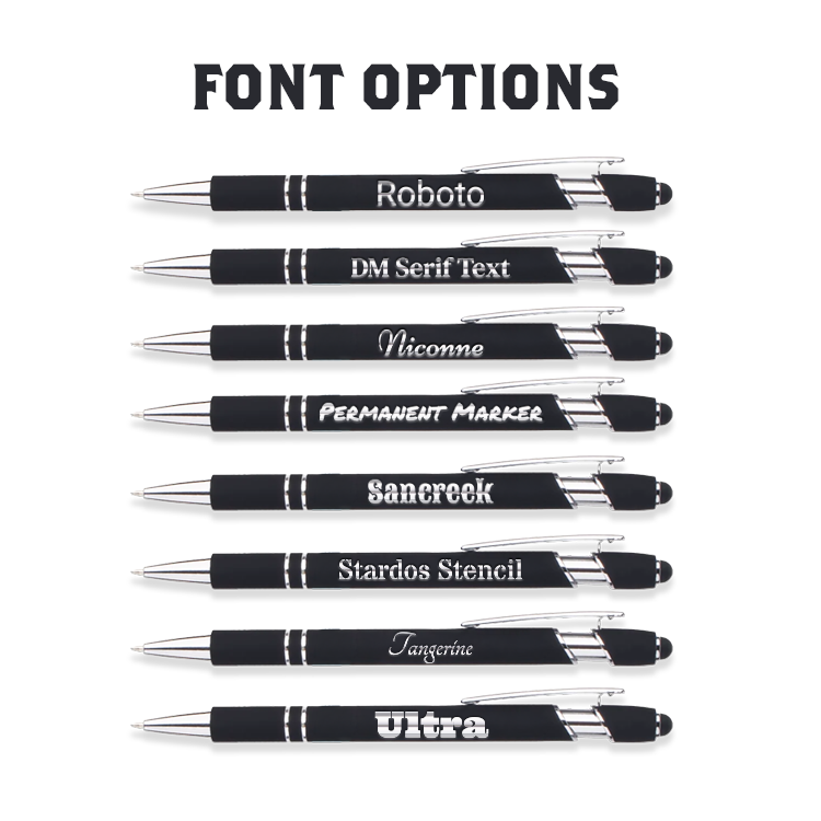 Soft Touch Pens w/ Stylus