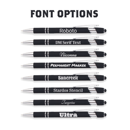 Soft Touch Pens w/ Stylus