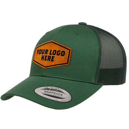 Yuppong 6606 Custom Leather Patch Retro Trucker Cap